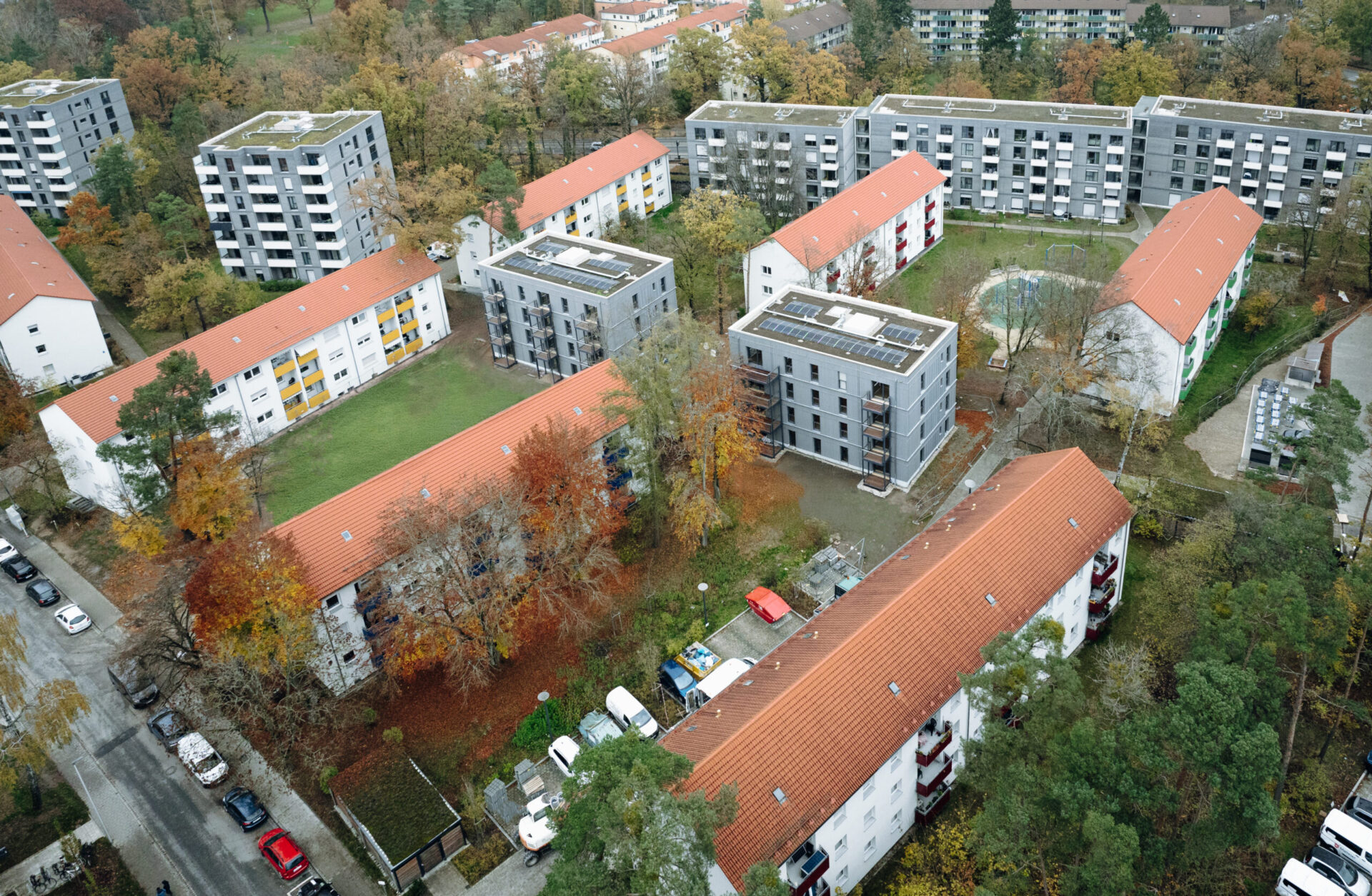Bauprojekt in Erlangen, Luftansicht
